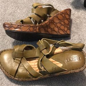 Born green platforms size 7 new no tags